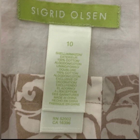 Sigrid Olsen Linen Blend Y2K beautiful color hues Boho Midi Swing Skirt Size 10 - Picture 5 of 9